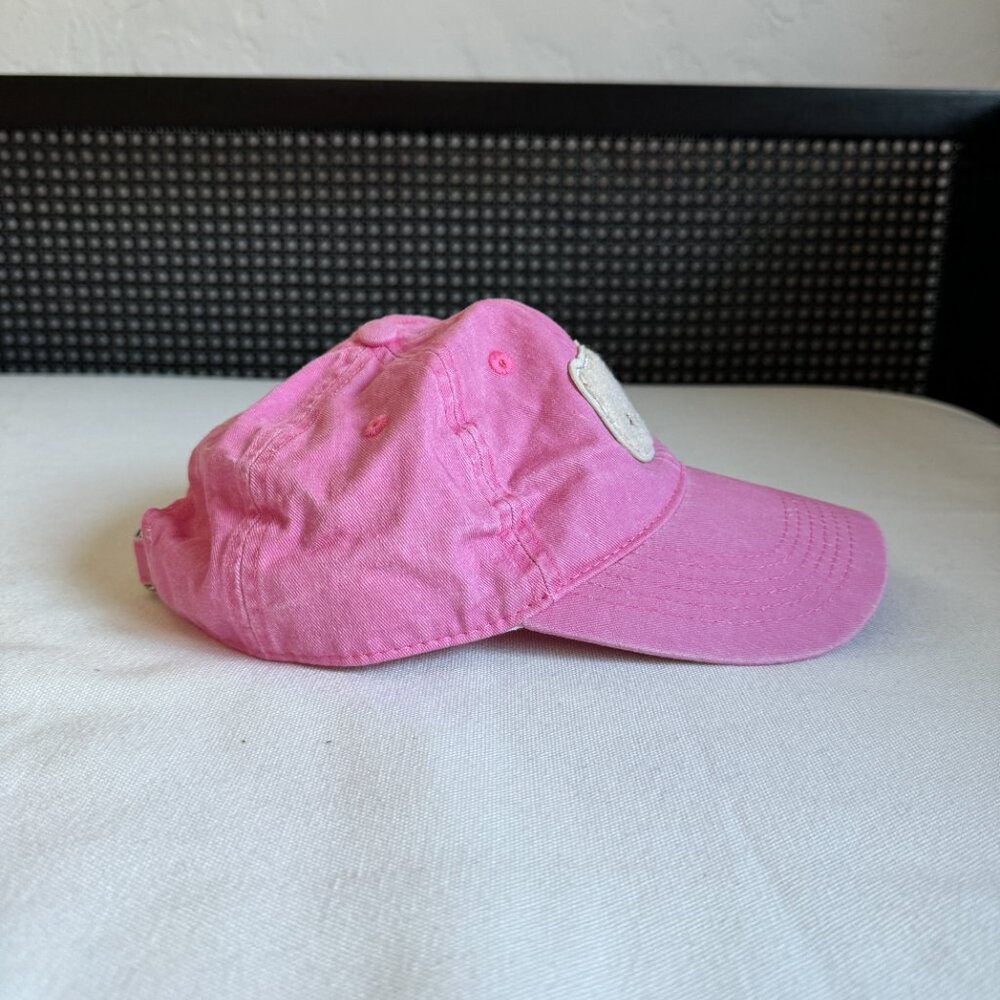 🩷 NWOT DeliVUry by Jessica Vu Shy Bear Pink Baseball Cap - Picture 3 of 4